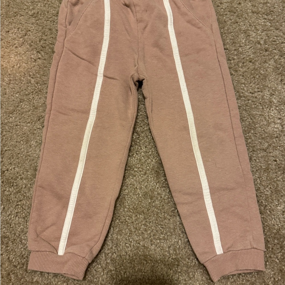 Dip Kids Taupe Joggers with White Stripes